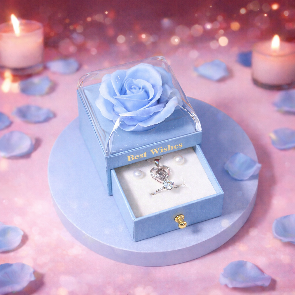 Trandafir Etern + Colier