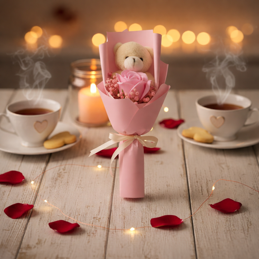 Buchet Ursuleț și Trandafir