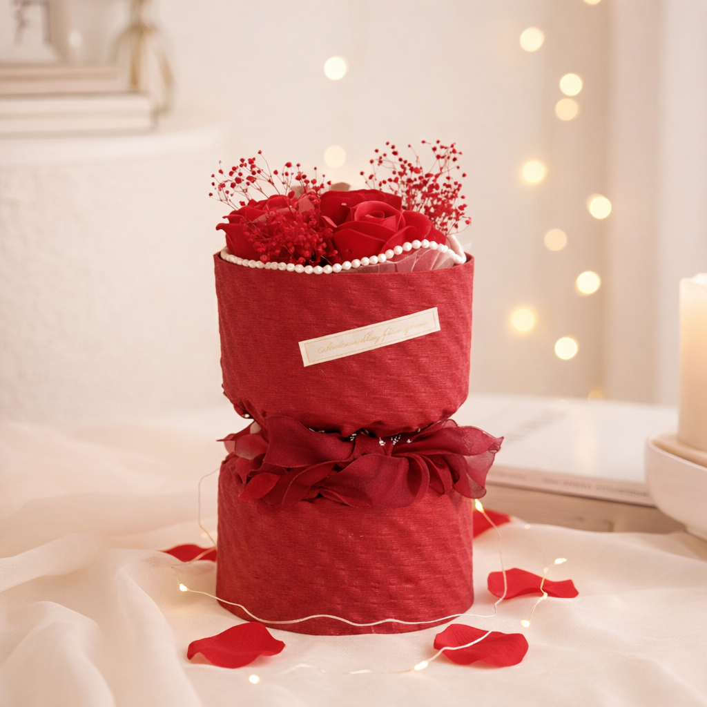 Buchet cu trandafiri din săpun parfumat