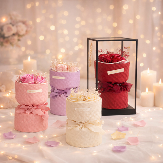 Buchet cu trandafiri din săpun parfumat