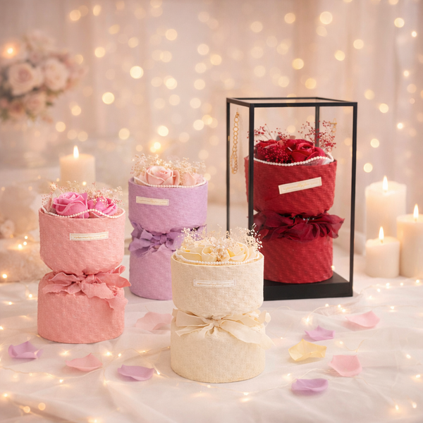 Buchet cu trandafiri din săpun parfumat