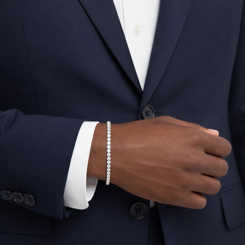 Brățară Tennis cu pietre prețioase White