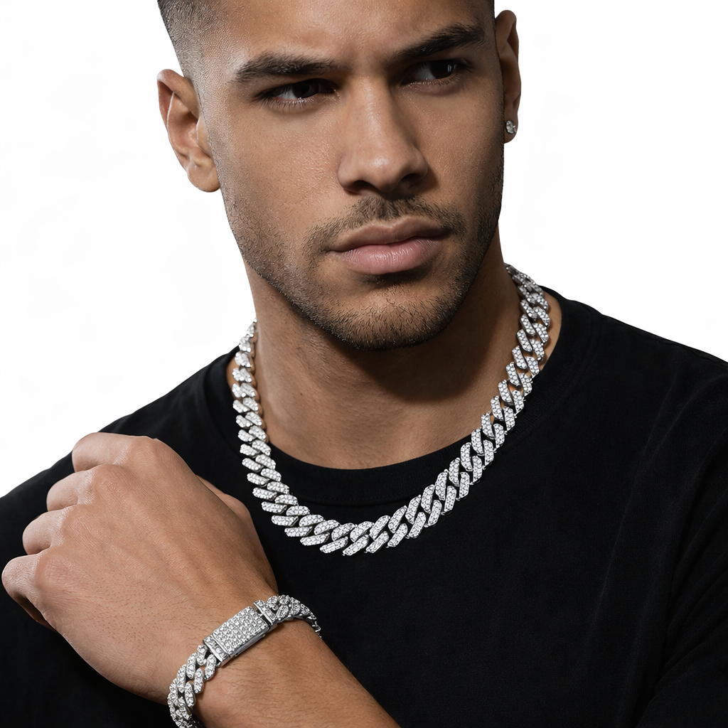 Set lanț + brățară Cuban